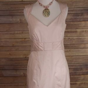 H&M Pale Pink Sleeveless Sweetheart Neck Dress